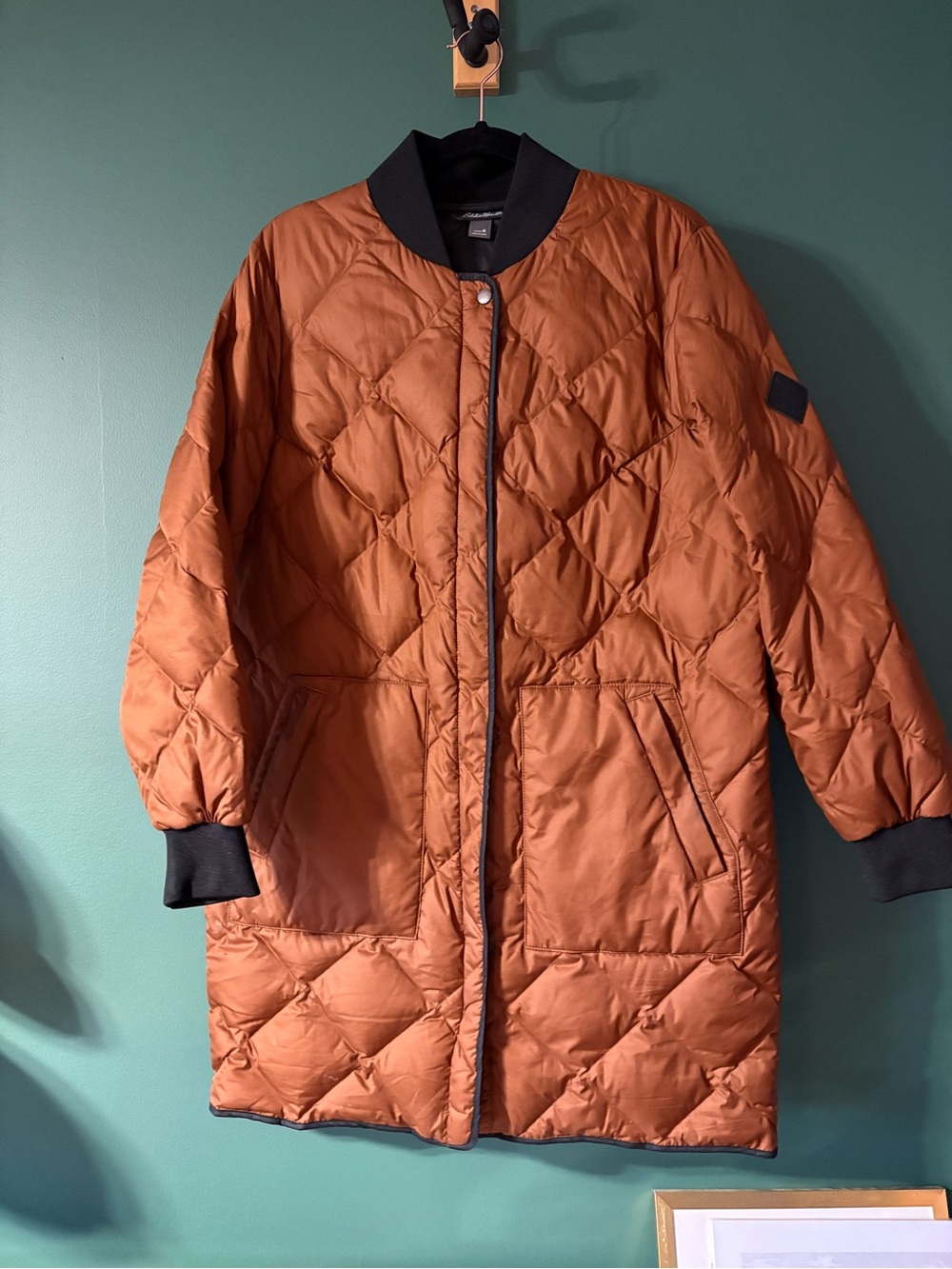 Eddie Bauer Quilted 2020 Skyline Model Parka - Rust Color, Size M